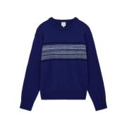 Blauwe Crew Neck Gebreide Trui Paul Smith , Blue , Heren