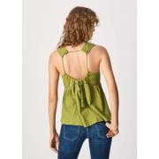 Sleeveless Tops Pepe Jeans , Green , Dames