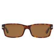 Gepolariseerde Rechthoekige Zonnebril Persol , Brown , Unisex