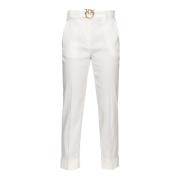 Cropped Trousers Pinko , White , Dames
