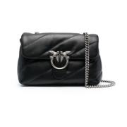 Klassieke Love Puff Zwarte Tassen Pinko , Black , Dames