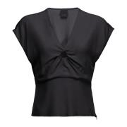 Bitonto crêpe de chine blouse Pinko , Black , Dames