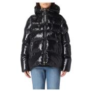 Down Jackets Pinko , Black , Dames