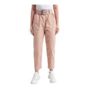 Cropped Trousers Pinko , Pink , Dames