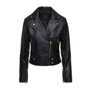 Leather Jackets Pinko , Black , Dames