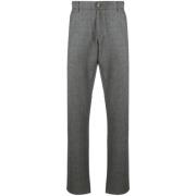 Melange Wol Flanel Broek Canali , Gray , Heren