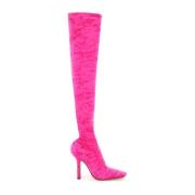 Fuchsia Chenille -laarzen Vetements , Pink , Dames