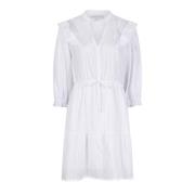 Gerimpelde Jurk - Modieus en Functioneel Dante 6 , White , Dames