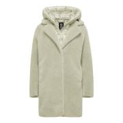 Odessa Overcoat - Nepbontjas BomBoogie , Beige , Dames