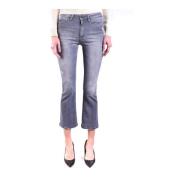 Denim Cropped Jeans Dondup , Gray , Dames