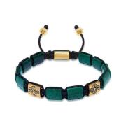 The Dorje Flatbead Collection - Green African Jade and Gold Nialaya , ...