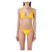 Gele Ss23 Lycra Rib Bikini The Attico , Yellow , Dames