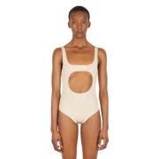 Cirkelknoop Bodysuit Courrèges , Beige , Dames