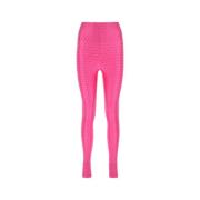 Verfraaide stretch nylon leggings Andamane , Pink , Dames