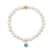 Blauw Evil Eye Charm-armband Nialaya , White , Dames