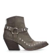 Suede Texano Sand Laarzen met Rits Elena Iachi , Gray , Dames