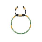 Men`s Beaded Bracelet with Green Mini Disc Beads Nialaya , Multicolor ...