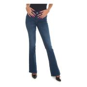 Bell-bottom Denim Jeans met Elastische Taille Liu Jo , Blue , Dames