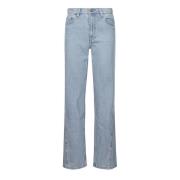 Wijde katoenen jeans met ritssluiting en knoopsluiting A.p.c. , Blue ,...