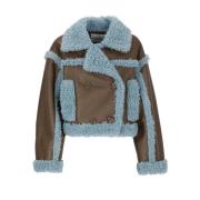 Faux Fur Shearling Jackets Stand Studio , Brown , Dames