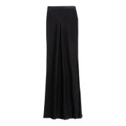 Zijden lange rok met hoge split Ahlvar Gallery , Black , Dames
