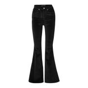 Zwarte Fluwelen Wijde Broek Veronica Beard , Black , Dames