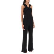 Jumpsuit met gedraaide halslijn Roland Mouret , Black , Dames