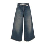 Jeans met Franjes Moncler , Blue , Dames