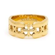 Men's Cross Band Ring with Gold Plating Nialaya , Yellow , Heren