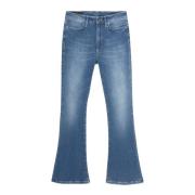 Ss23 Dames Hoge Taille Flared Jeans Dondup , Blue , Dames