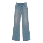 Flared Denim Jeans Twinset , Blue , Dames