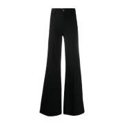 Zwarte High-Waisted Flared Jeans Frame , Black , Dames
