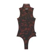 Schildpad Hoge Nek Bodysuit Courrèges , Brown , Dames