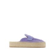 Paarse Leren Espadrilles JW Anderson , Purple , Dames