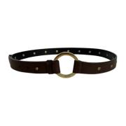 Pre-owned Leather belts Gucci Vintage , Black , Dames