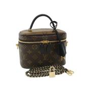 Pre-owned Canvas handbags Louis Vuitton Vintage , Black , Dames