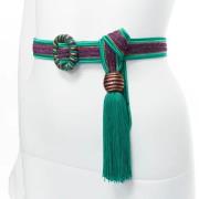 Pre-owned Fabric belts Yves Saint Laurent Vintage , Green , Dames