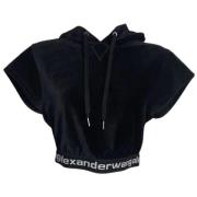 Pre-eigenaarfabrictops Alexander Wang Pre-owned , Black , Dames