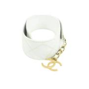 Vintage Riem, Ongebruikt, Gemaakt in Italië Chanel Vintage , White , D...