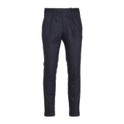 Blauwe Wollen Broek met Casual Elegantie PT Torino , Blue , Heren