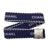 Pre-owned Canvas belts Chanel Vintage , Blue , Unisex