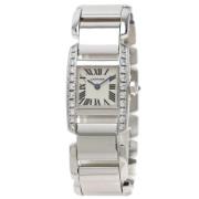 Pre-owned Metal watches Cartier Vintage , White , Dames