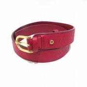 Pre-owned Leather belts Louis Vuitton Vintage , Red , Unisex