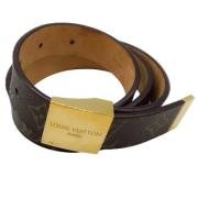 Pre-owned Leather belts Louis Vuitton Vintage , Brown , Dames