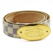 Pre-owned Leather belts Louis Vuitton Vintage , Beige , Dames