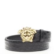 Pre-owned Leather belts Versace Pre-owned , Black , Dames