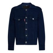 Blauwe Sweaters met Zilveren Knopen Dsquared2 , Blue , Heren