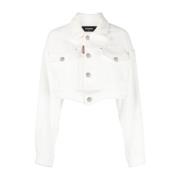 Klassieke Denim Jack Dsquared2 , White , Dames