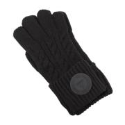 Gebreide handschoenen - Zwart, Opgezet logo, Instap sluiting Guess , B...