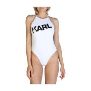 Eendelig badpak Karl Lagerfeld , White , Dames
